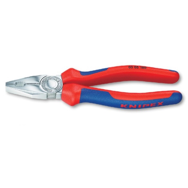 Комбинирани клещи с хромирана повърхност и дръжки с двукомпонентна втулка, L 140 mm, O нарез 2,8 / 1,8 / 9 mm / 10 mm2