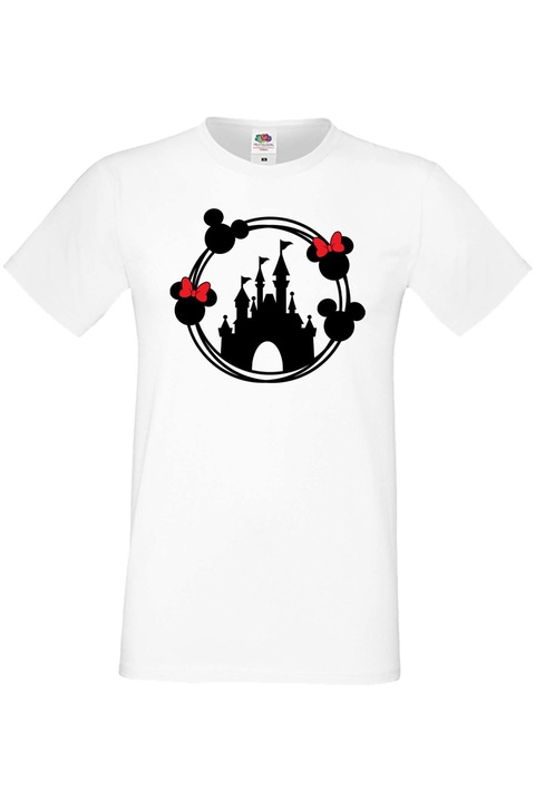 Férfi póló Mickey egér Ajándék Mickey Mouse Minnie egér Minnie Mouse Disney Disney Castle 1, Fehér