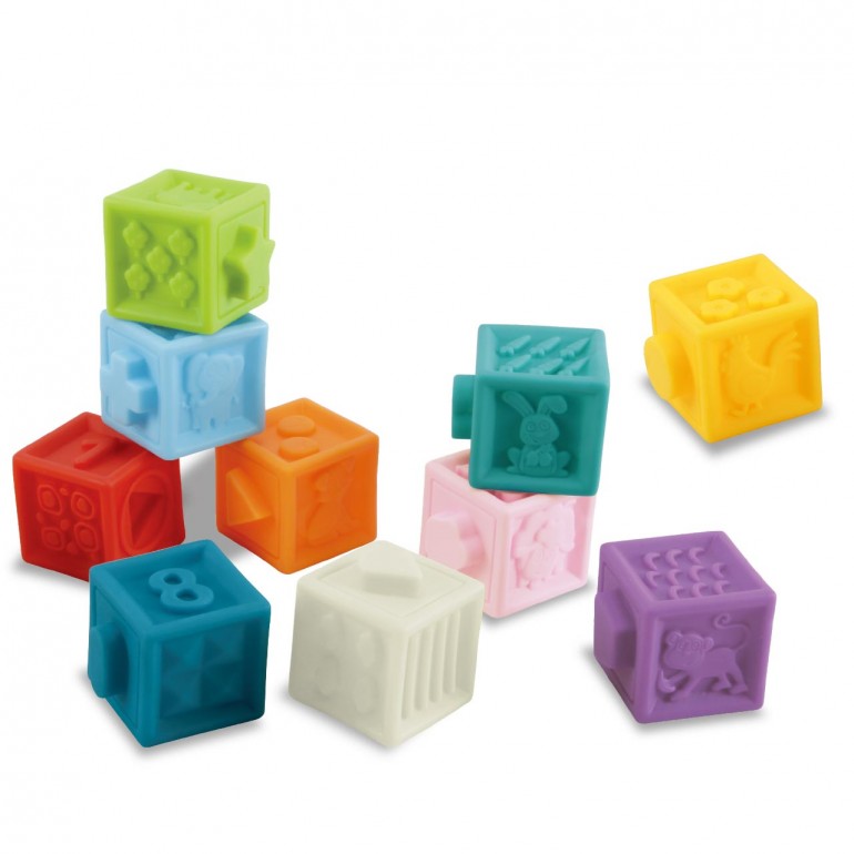 Set 10 cuburi moi, Tachan, educationale, multifunctionale, din silicon ...