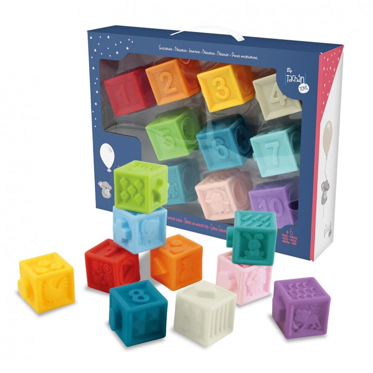 Set 10 cuburi moi, Tachan, educationale, multifunctionale, din silicon ...