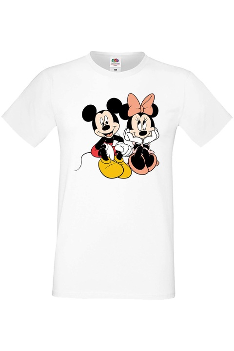 Férfi póló Mickey egér Ajándék Mickey Mouse Minnie egér Minnie Mouse Disney Mickey & Minnie 5, Fehér