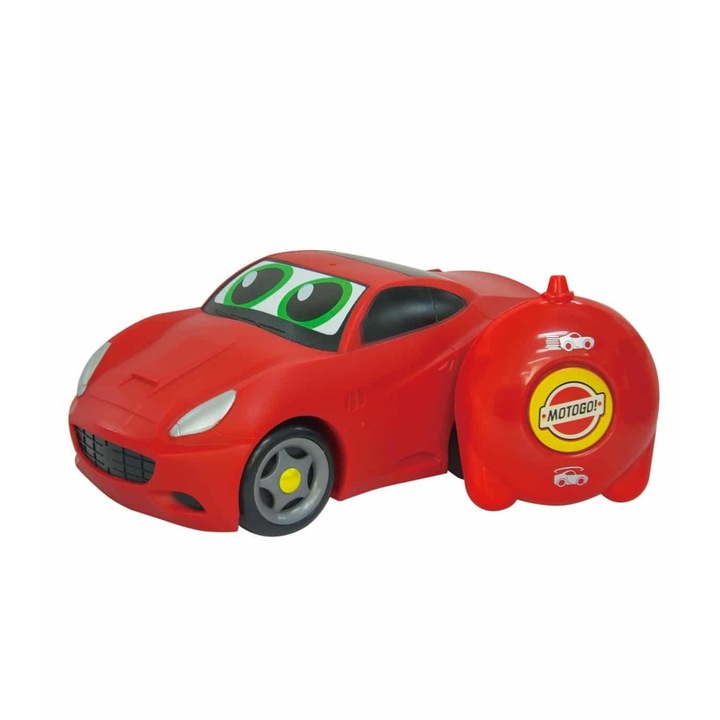 Masina de curse rosie cu radiocontrol, pentru copii, 32 x 12 x 17 cm