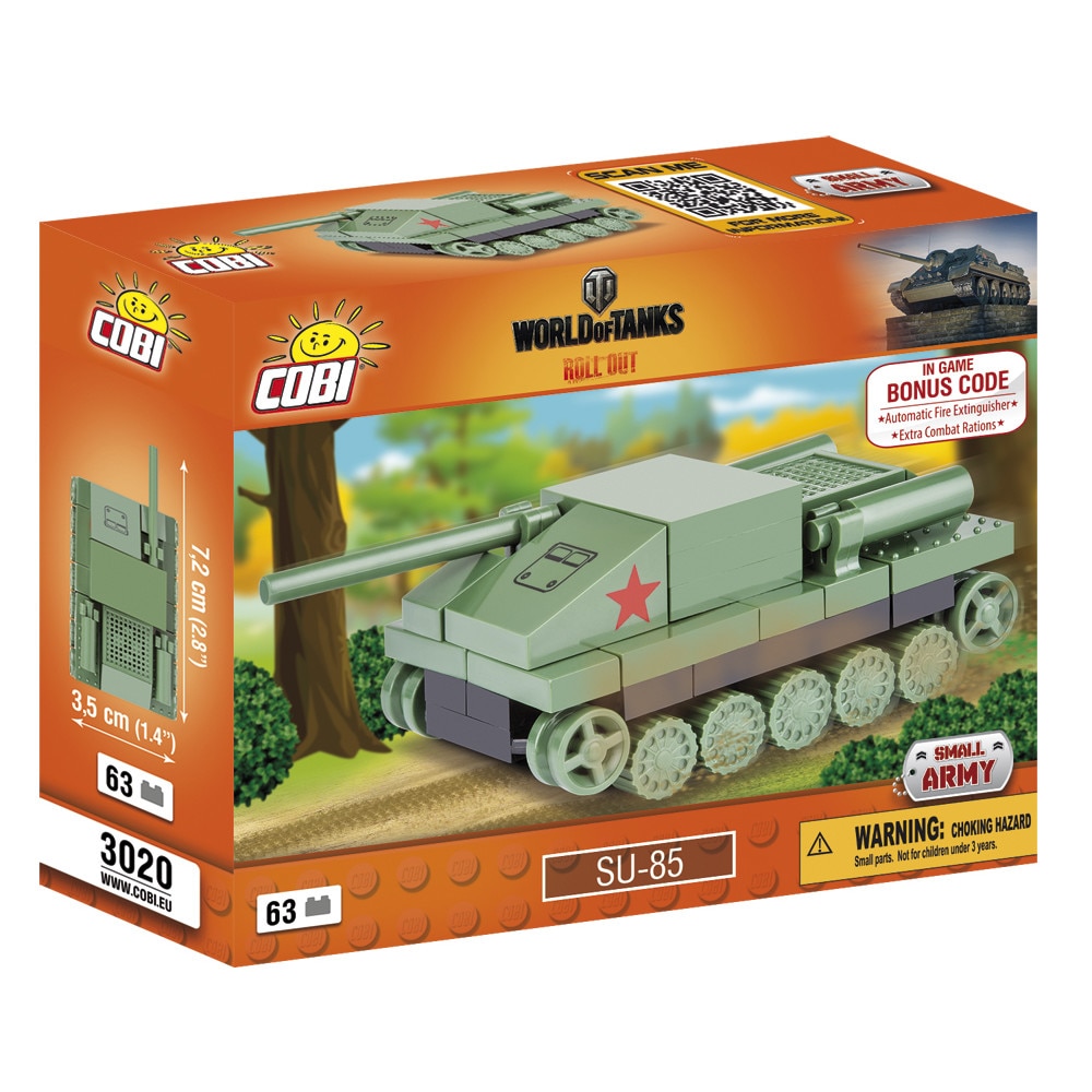 Set Constructie Cobi,World of tanks, Nano Tanc SU 85 (63piese)