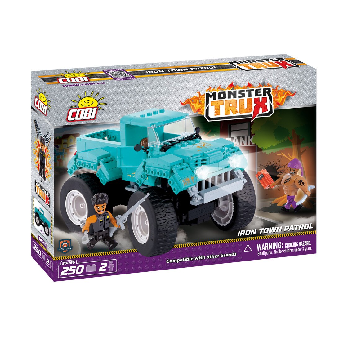 Set Constructie Cobi,Monster trux, Patrula de fier a orasului