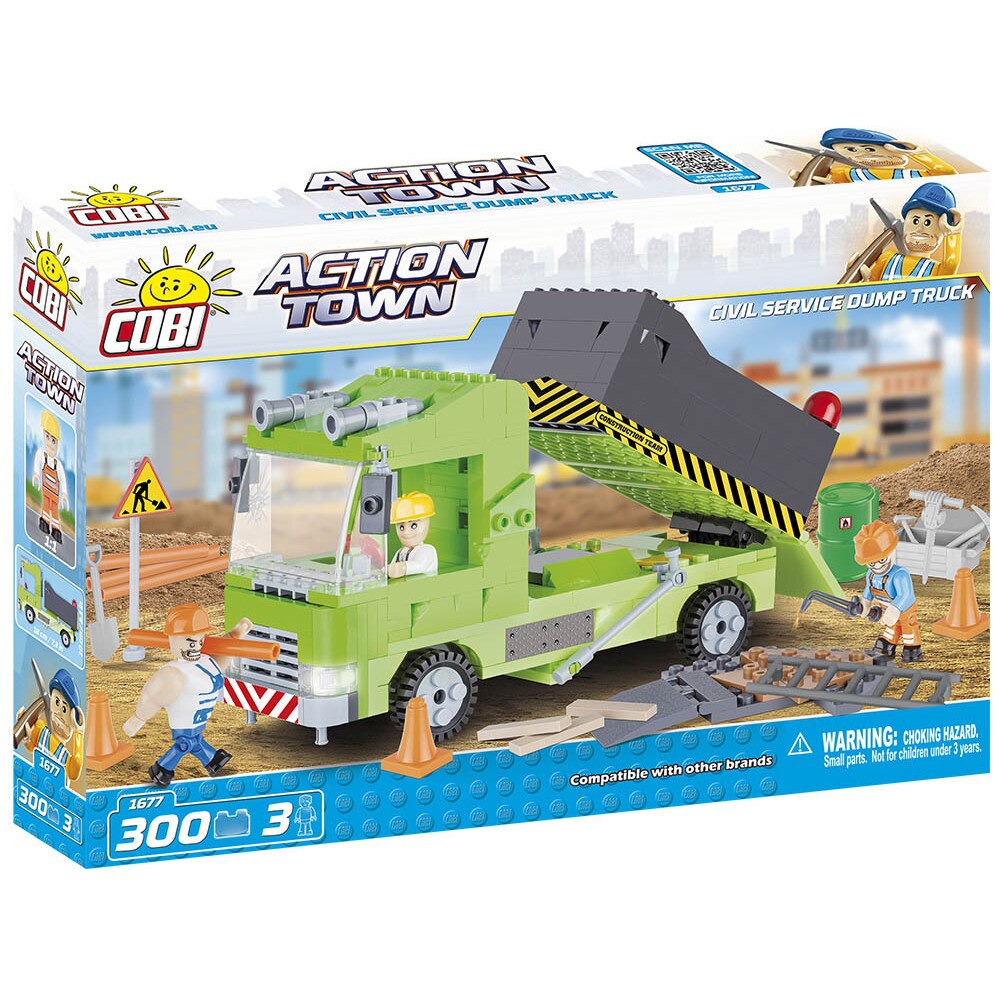 Set Constructie Cobi, Action Town, Camion cu bascula