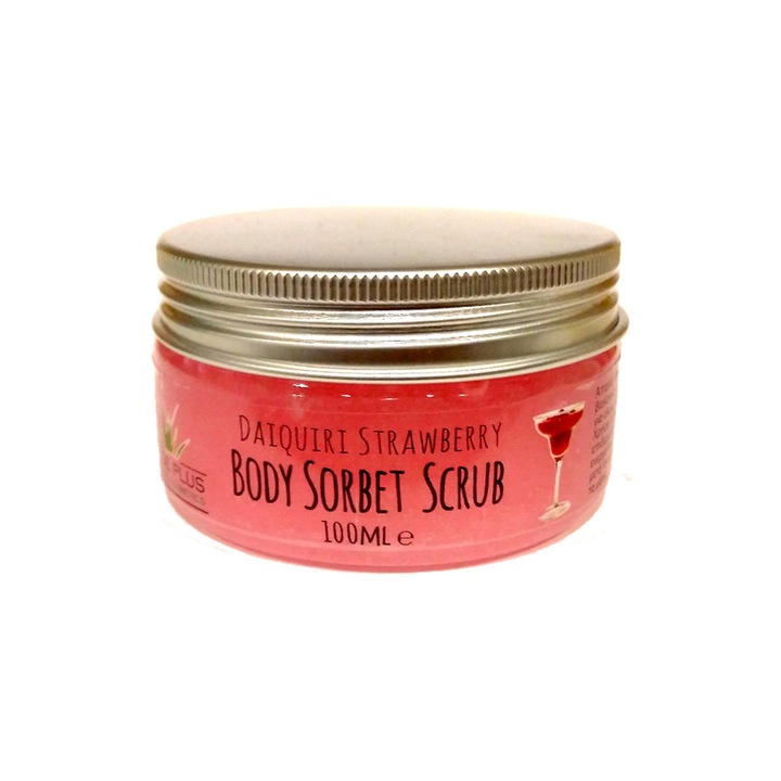 Scrub pentru fata si corp Daquiri Strawberry, Aloe Plus, 100 ml