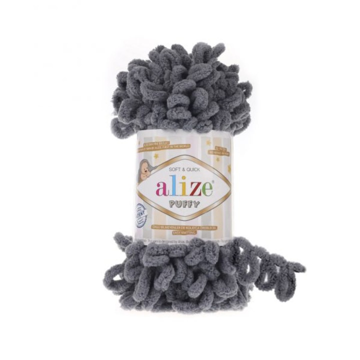 Alize Puffy fonal - Szénszürke 87