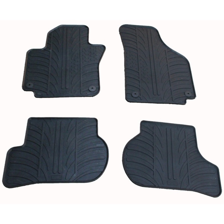 Set covorase auto din cauciuc Vw Golf 5 Plus 2005-, Golf 6 Plus 2009-, Seat Altea 2004-2006, Seat Toledo 3 2005-2012, Negru, Gledring, 4 buc
