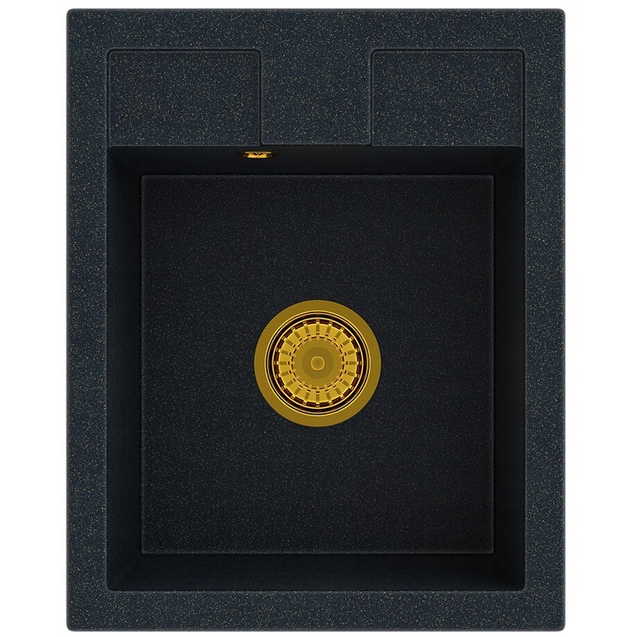 Mosogató szett + Impregnáló spray, 30 ml + Szóda, Gránit, Gránit, Fekete