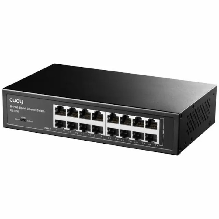 Switch Cudy GS1016, 16 porturi, 10/100/1000, Auto-MDI/MDIX pentru 19"rack