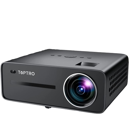 Videoproiector TOPTRO X7 600 ANSI Lumeni cu Focalizare automata/Correctie  trapezoidala, Full HD 1080P WiFi6 Bluetooth 4K Suport LED Afisaj de 300  inchi, Home Cinema Android 9.0 