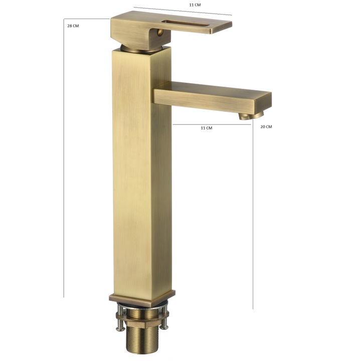 Baterie lavoar TRENDY’S, montare pe blat bronz antichizat