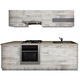 Kring Ikast konyhabútor szett, 240x195x60 cm, finoman záródó ajtók, antik fenyő szín
