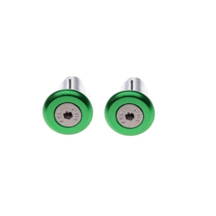 2 db egyenes kormányvég készlet, motorkerékpárokhoz, zöld szín, átmérő 30mm