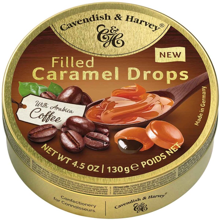 Dropsuri de Caramel umplute cu Cafea Arabica, Cavendish & Harvey,130g