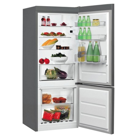 Combina frigorifica INDESIT LI6 S1E X Low Frost, LED, Clasa F, Volum 272L, Silver