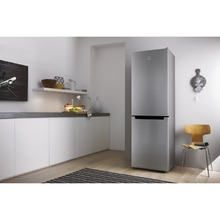 Combina frigorifica INDESIT LI6 S1E X Low Frost, LED, Clasa F, Volum 272L, Silver