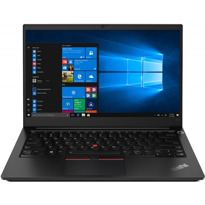 Laptop ultraportabil Lenovo ThinkPad E14 Gen 2 cu procesor AMD Ryzen 5 4500U, 14", Full HD IPS, 24GB, 512GB SSD, AMD Radeon Graphics, No OS, Black