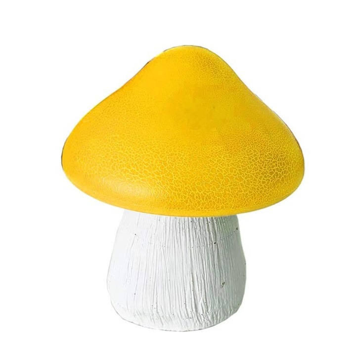 Lampa solara, ciuperca leduri, culori interschimbabile, diametru 12 x inaltime 15 cm, galben