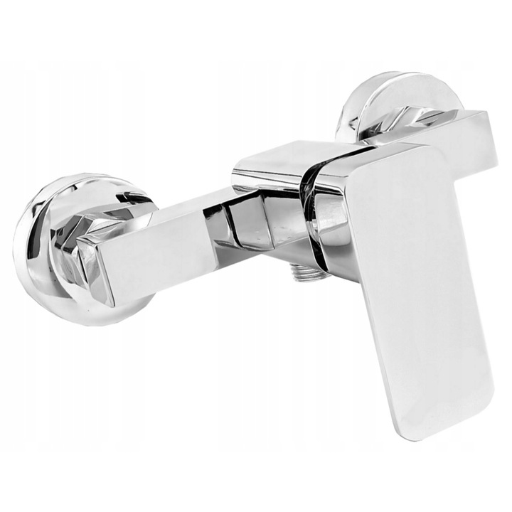 Gránit zuhanycsaptelep, Kockás, Sárgaréz, Kerámiapatron, Ezüst