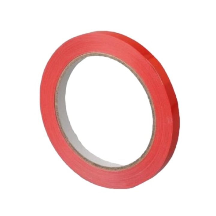 Set 192 Role Benzi Adezive PVC Sita, 9 mm x 66 m, Rosu