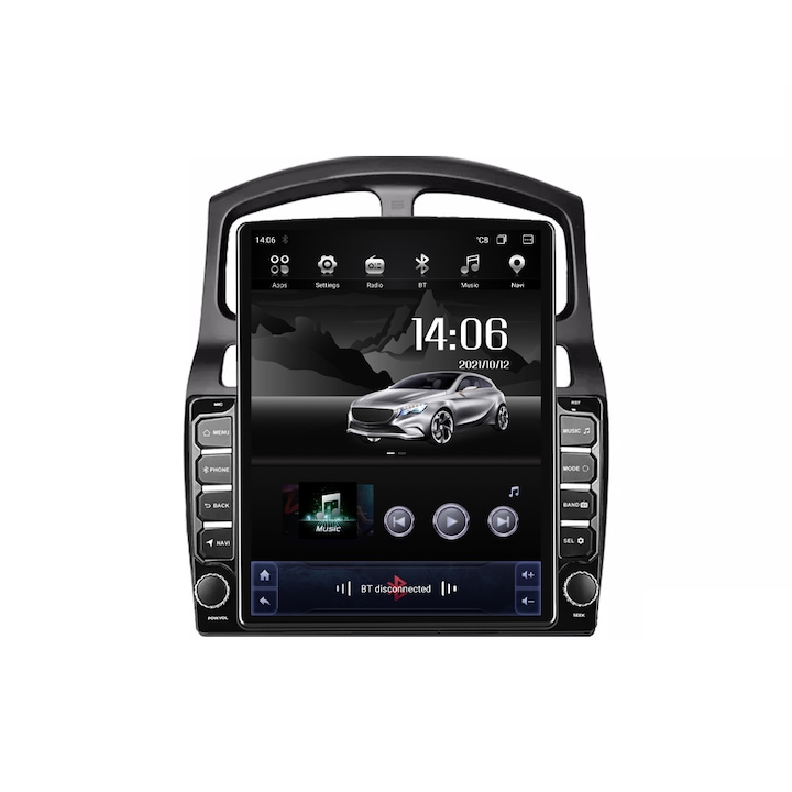 Специализирана навигация Hyundai Santa Fe 2000-2006 Edotec, с Android, радио, Bluetooth, интернет, осемядрен процесор, 4GB и 32GB памет, 4G и екран на Tesla