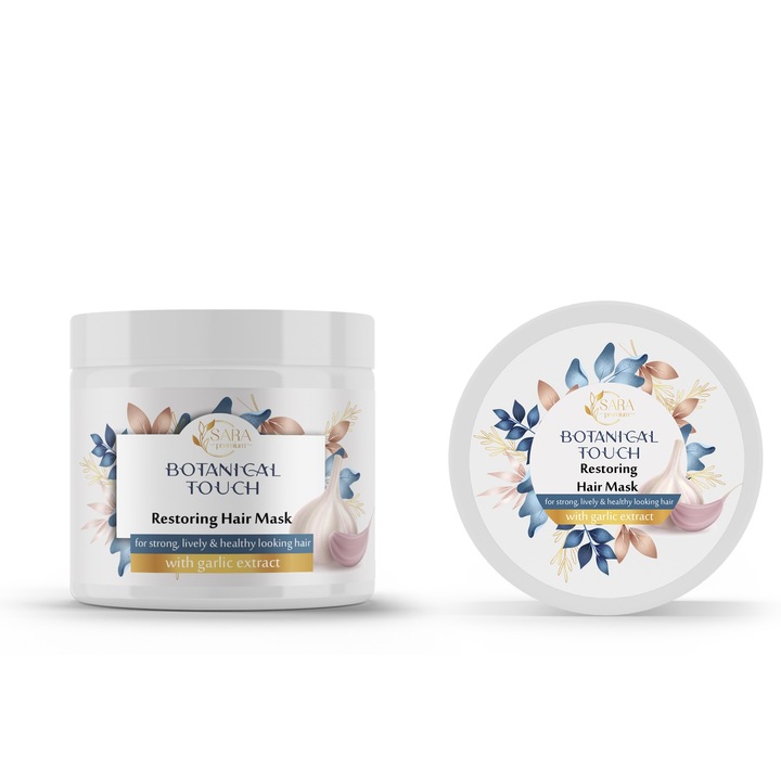 Masca de intarire a parului SARA Premium cu Extract de Usturoi si Shea, 350 ml