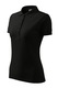 Set 3 tricouri polo de dama, Malfini, Pique Polo, Negru/Rosu/Portocaliu, 2XL