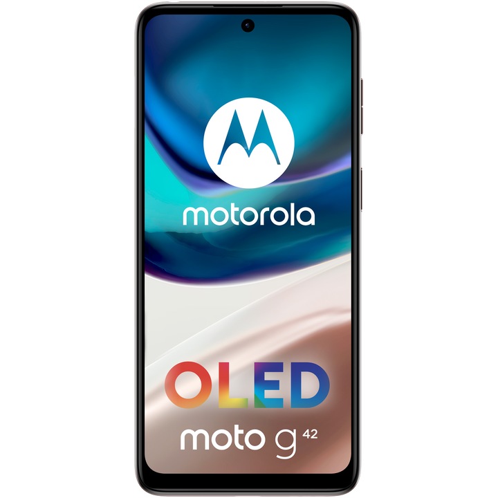 Telefon mobil Motorola Moto g42, Dual SIM, 128GB, 6GB RAM, 4G, Metallic Rose