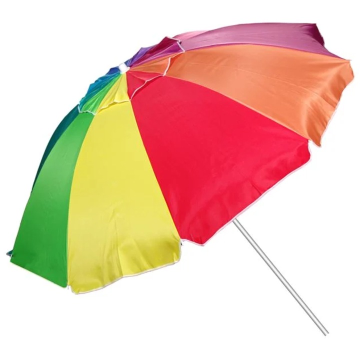 Чадър, Възможност за накланяне, Ветроустойчив, 225 cm, Бял/Син