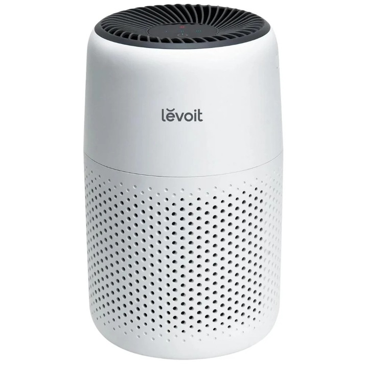 Purificator de aer Smart Levoit Core 400S Wi-Fi, Filtru 3 in 1 True HEPA, Carbon Activ, Senzor Calitate Aer, Mod Auto, Alexa, Google Home, Panou Comanda Touch Screen, Control Remote, Alb