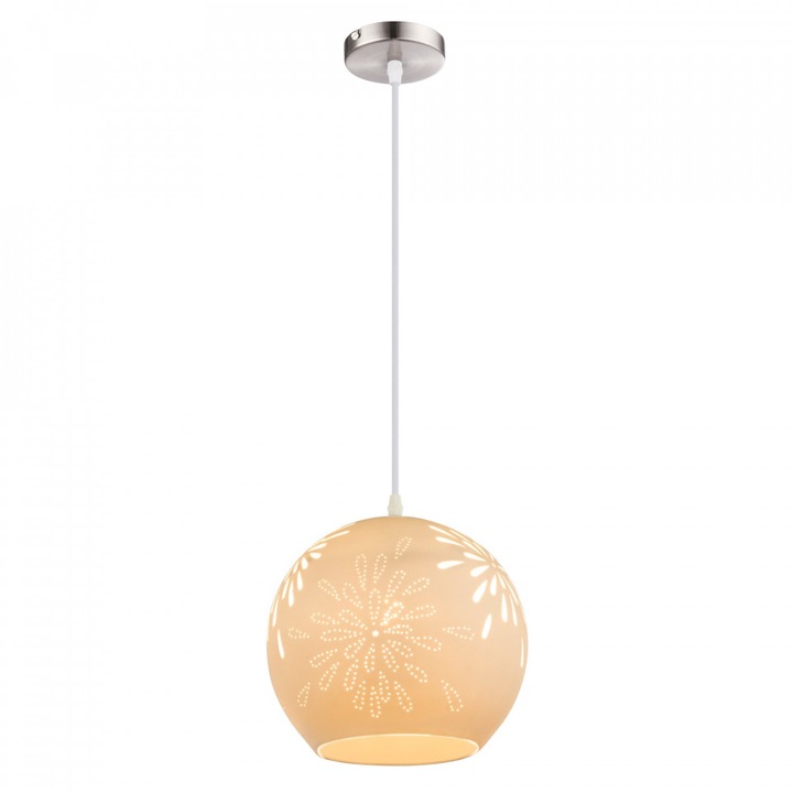 Висяща лампа Subara, 1 крушка, шайба E27, диаметър 255 мм, 22803H Globo