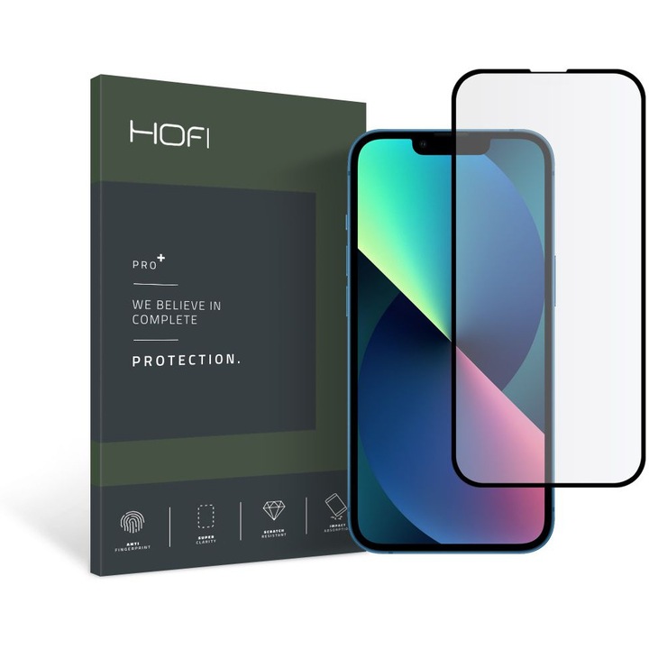 Протектор Hofi Glass Pro+, за Apple iPhone 13/13 Pro, черен