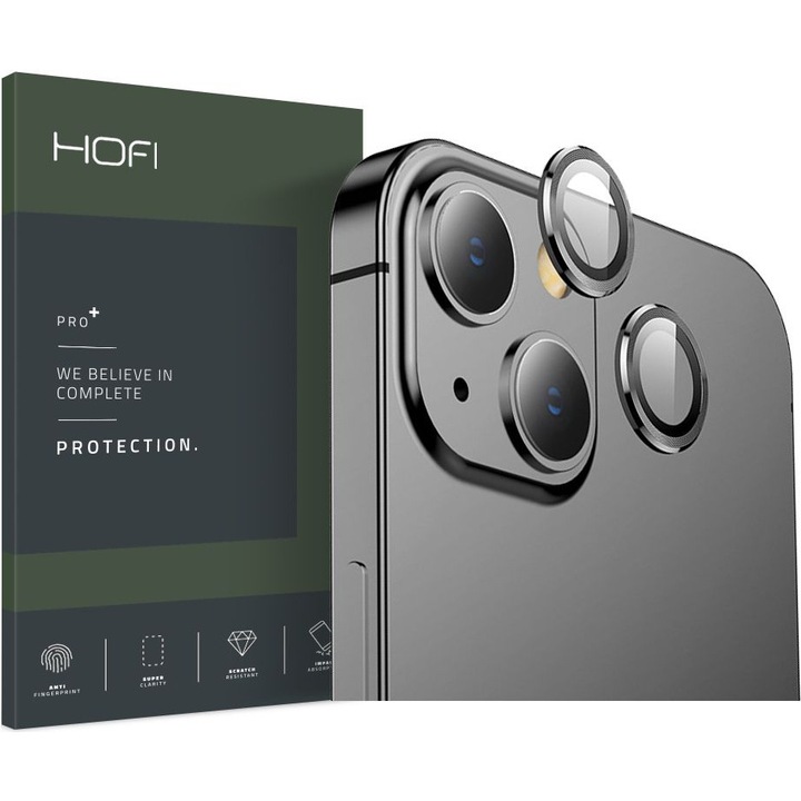 Протектор Hofi Camring Pro+, за камера, за Apple iPhone 13/13 Mini, черен