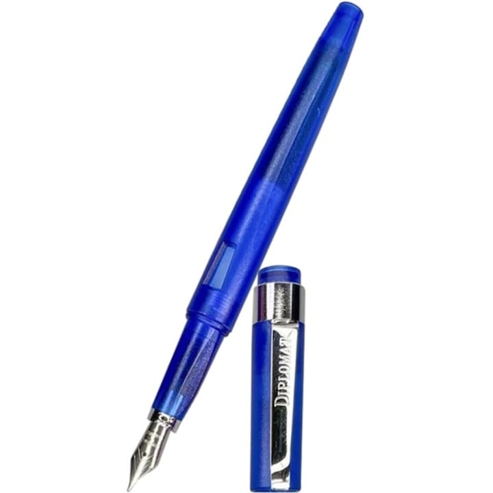 Писалка DIPLOMAT Magnum, С връх M, Неръждаема стомана - demo blue