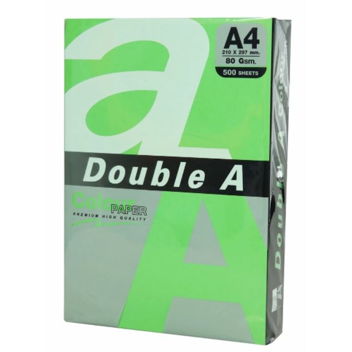 Копирна хартия Double A, Цветна, A4, 80 гр/м2, 500 листа/пакет, Parrot intense