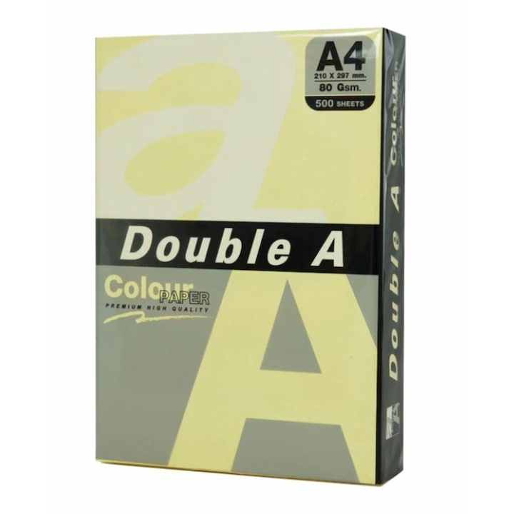 Копирна хартия Double A, Цветна, A4, 80 гр/м2, 500 листа/пакет, Pastel cheese