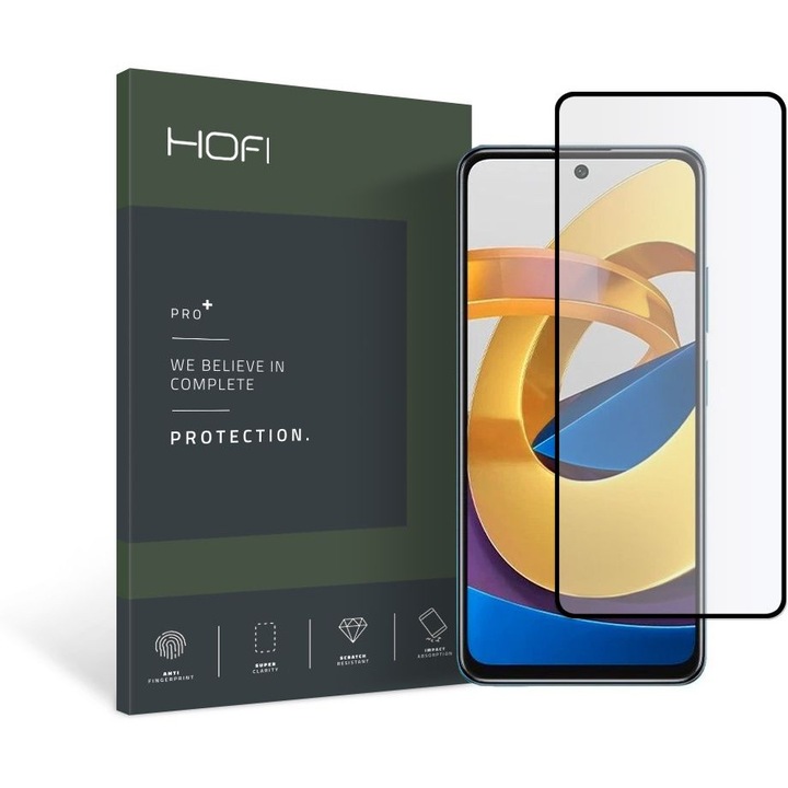 Протектор Hofi Glass Pro+, за POCO M4 Pro 5G, черен