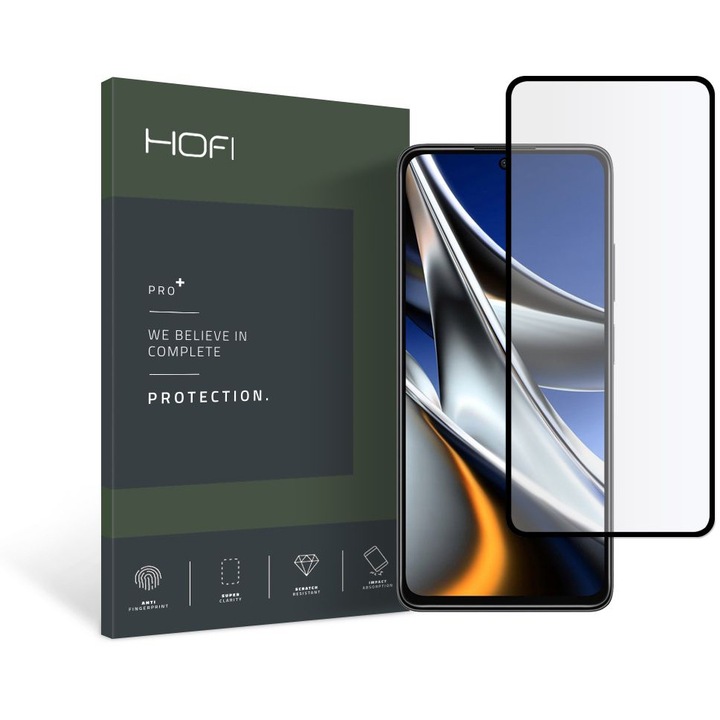 Протектор Hofi Glass Pro+, за POCO X4 Pro 5G, черен