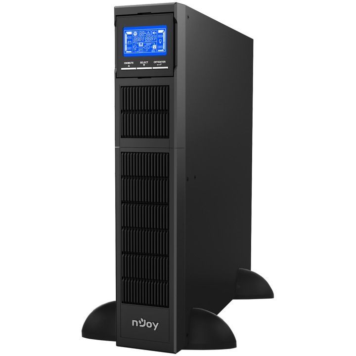 UPS nJoy Balder 1000 2U On-line, 1000VA/1000W, 8 prize IEC C13, Dubla conversie, LCD Display