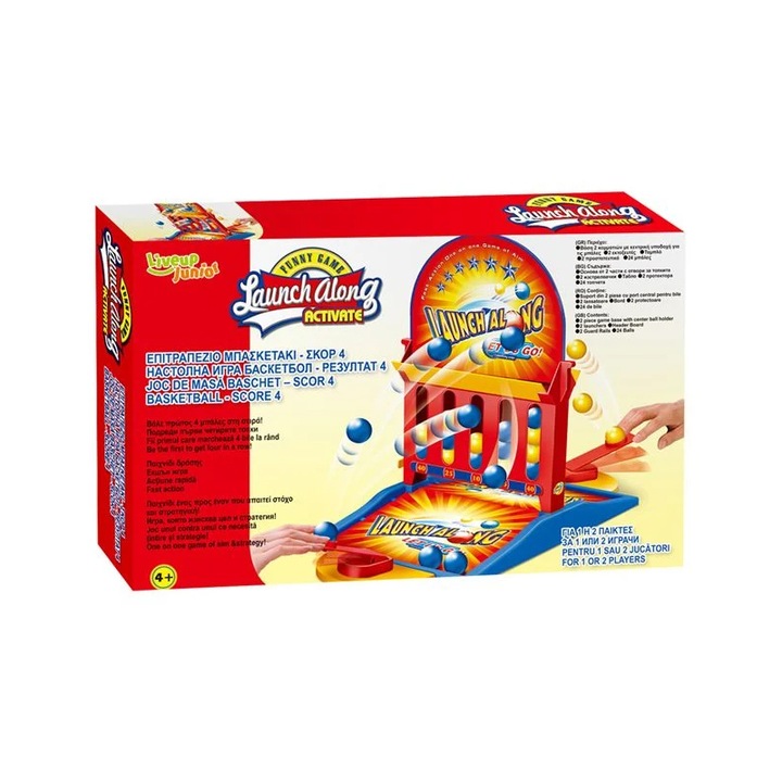 LiveUp társasjáték, Kosárlabda, Műanyag, 41 x 6 x 27 cm, Többszínű