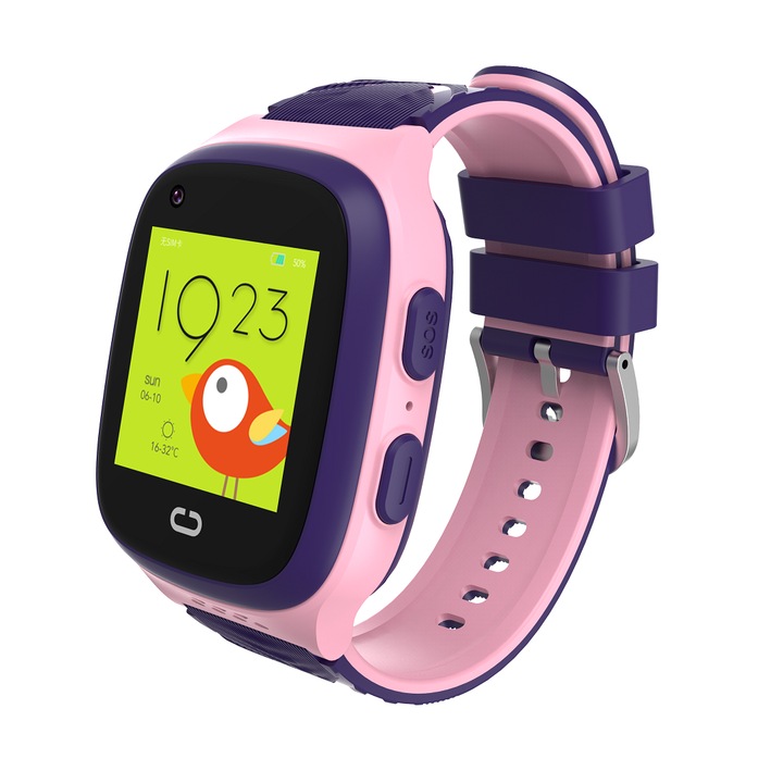 Детски Смарт часовник NUBI LT31, 4G, Сим карта и камера, GPS+LBS+Wi-Fi Tracking, Видео разговор, Водоустойчивост IP67, Розов