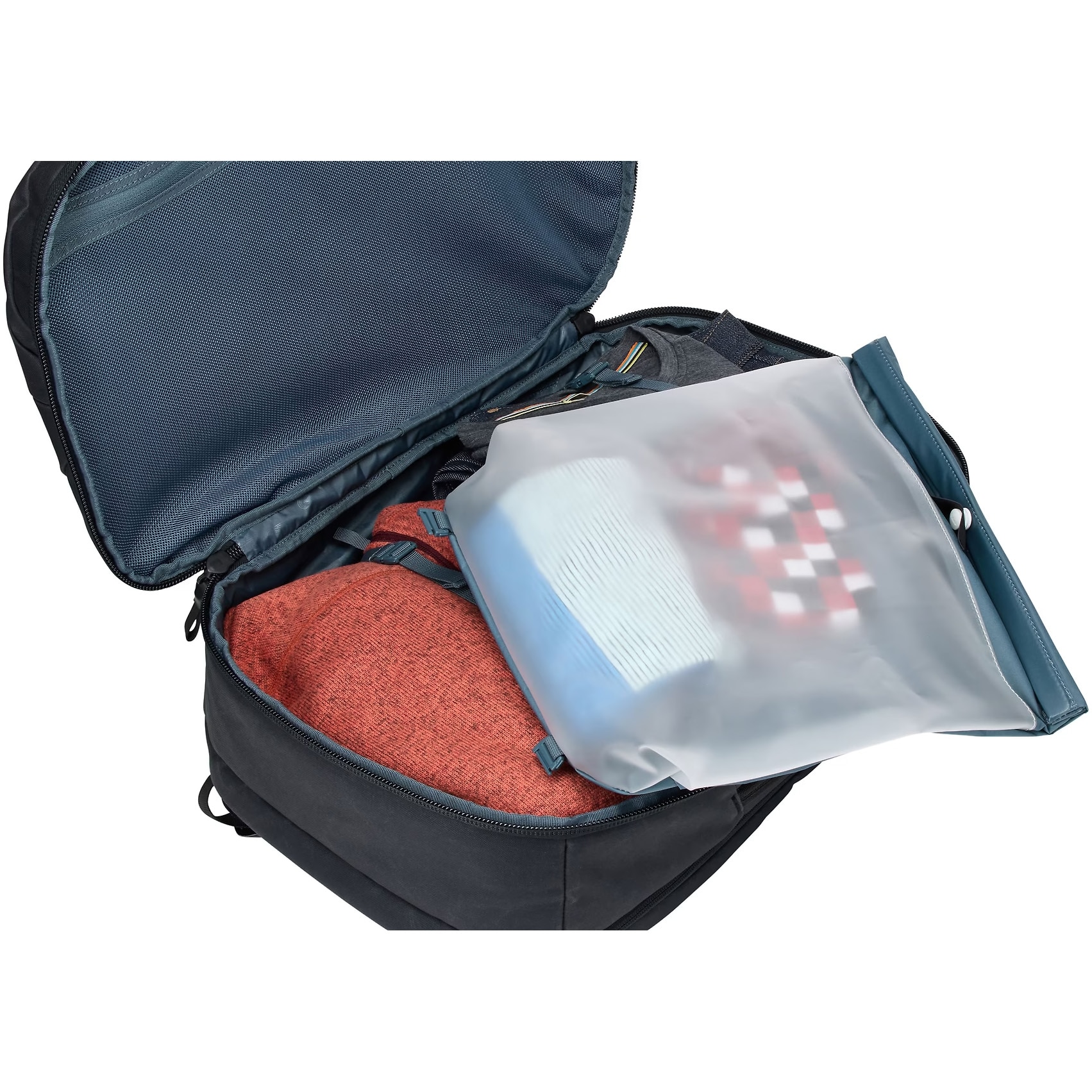 Rucsac THULE Aion, pentru notebook de max. 15 .6 inch, 2 compartimente, buzunar frontal x 2, buzunar lateral x 2, waterproof, nylon, Negru