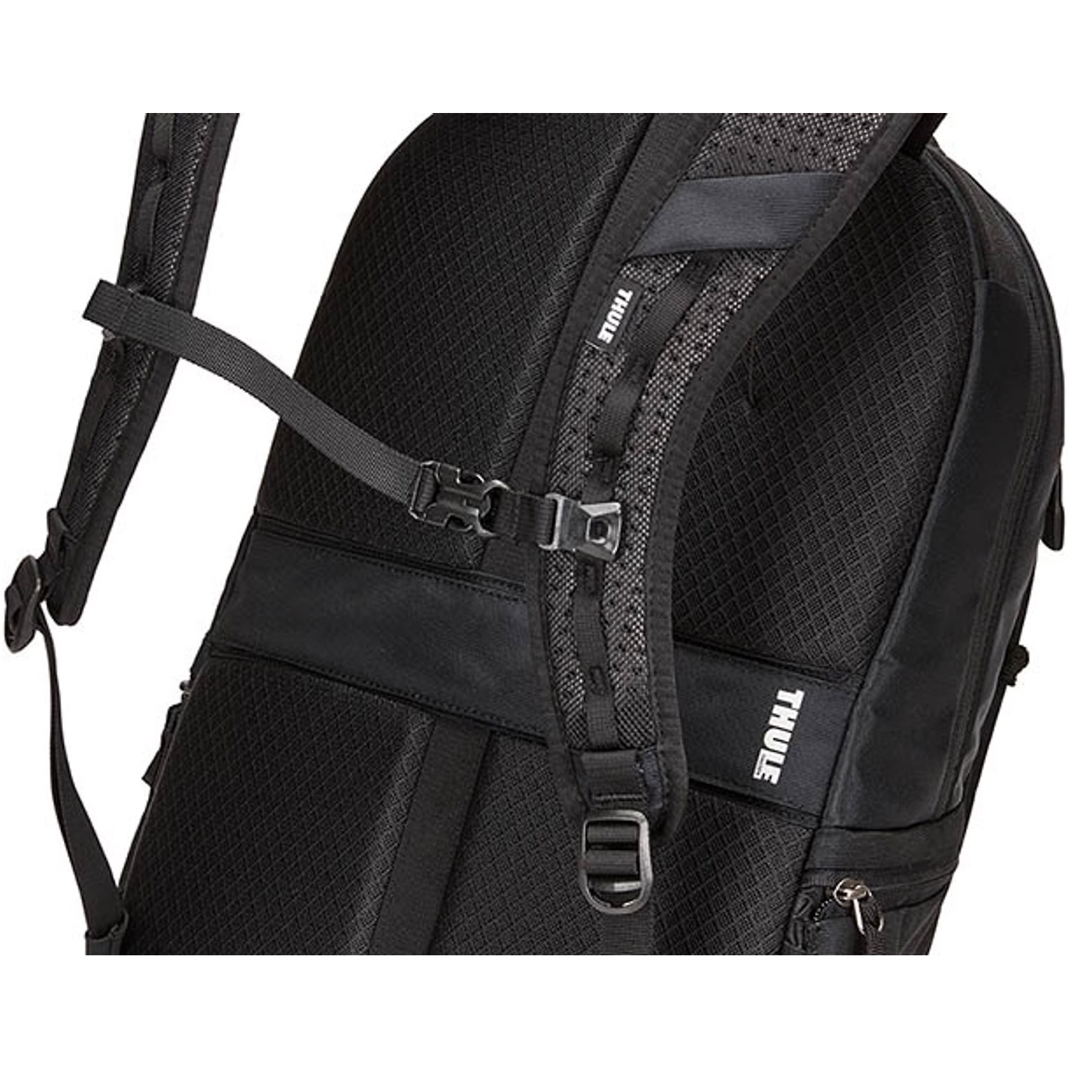 Rucsac THULE notebook 15.6, nylon, 1 compartimente, buzunar interior tableta, 2 buzunare frontale, 2 buzunare laterale, 23 litri, Negru