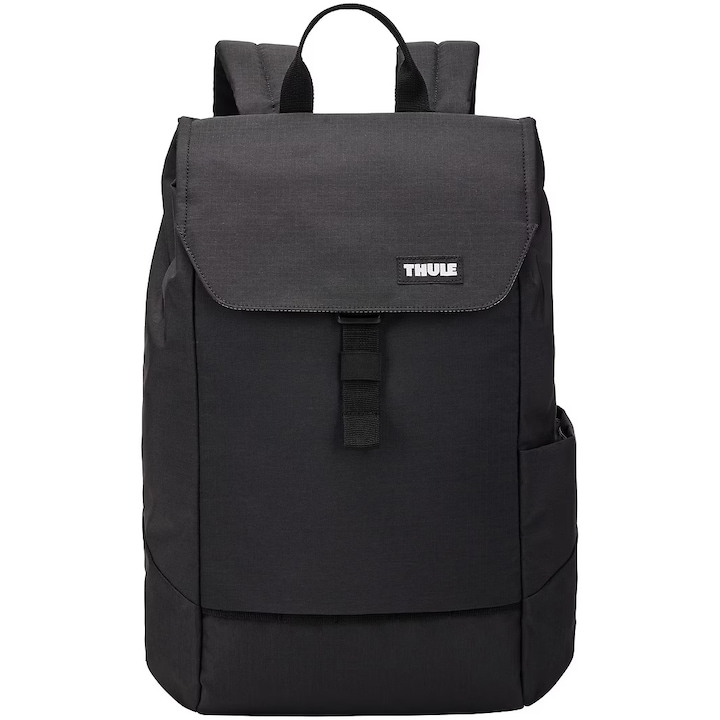 Thule Lithos laptop hátizsák, Notebook max. 14" méretig, 1 rekesz, 2 x oldalsó zseb, Vízálló, Fekete