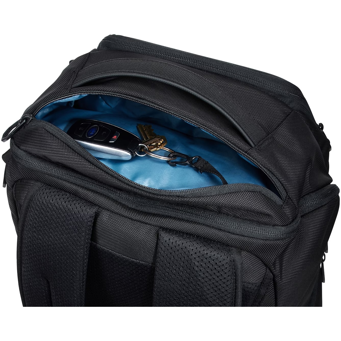 Rucsac THULE pentru notebook de max. 15.6 inch, 1 compartimente, buzunar frontal x 3, buzunar lateral x 2, waterproof, poliester, Negru
