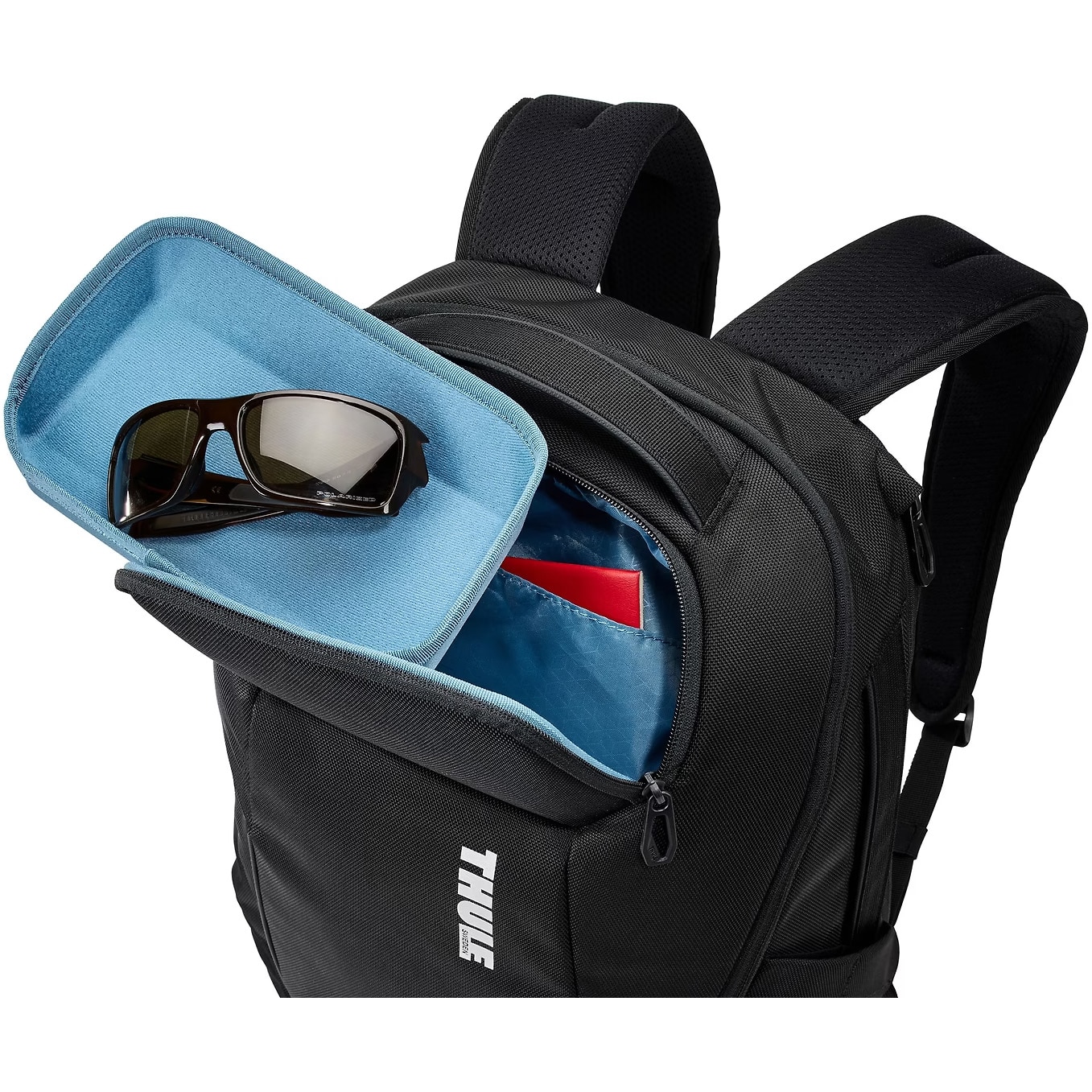 Rucsac THULE pentru notebook de max. 15.6 inch, 1 compartimente, buzunar frontal x 3, buzunar lateral x 2, waterproof, poliester, Negru