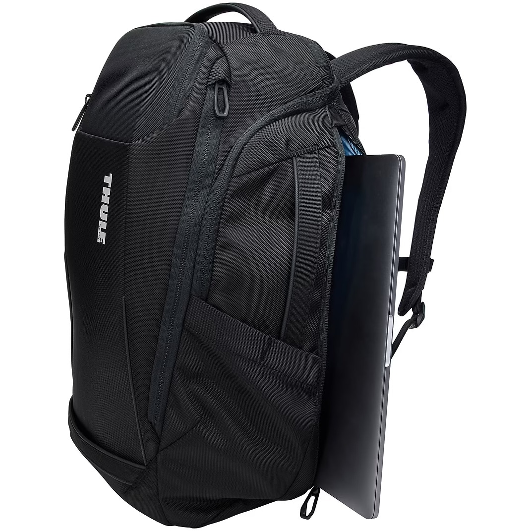 Rucsac THULE pentru notebook de max. 15.6 inch, 1 compartimente, buzunar frontal x 3, buzunar lateral x 2, waterproof, poliester, Negru