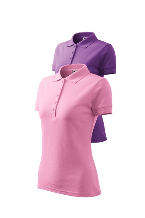 Set 2 tricouri polo pentru dama, Malfini, Pique Polo, mix 24, Violet/Roz