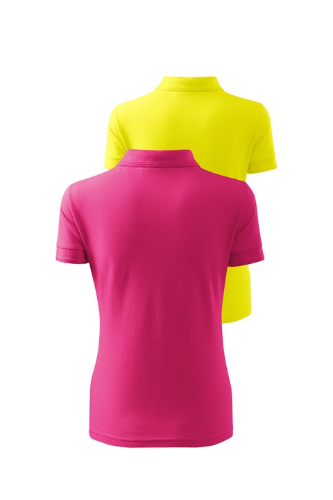 Set 2 tricouri polo pentru dama, Malfini, Pique Polo, Purpuriu/Lamaie, 2XL